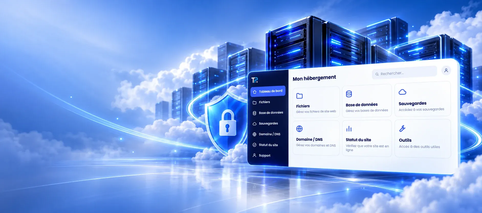 Secure cloud servers and hosting management portal